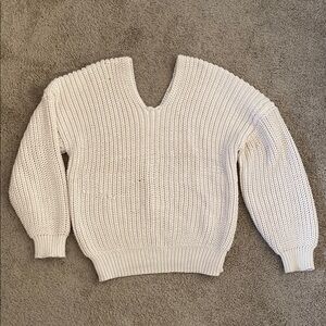 Cozy White Knit Sweater